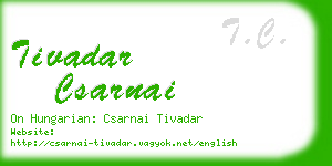 tivadar csarnai business card